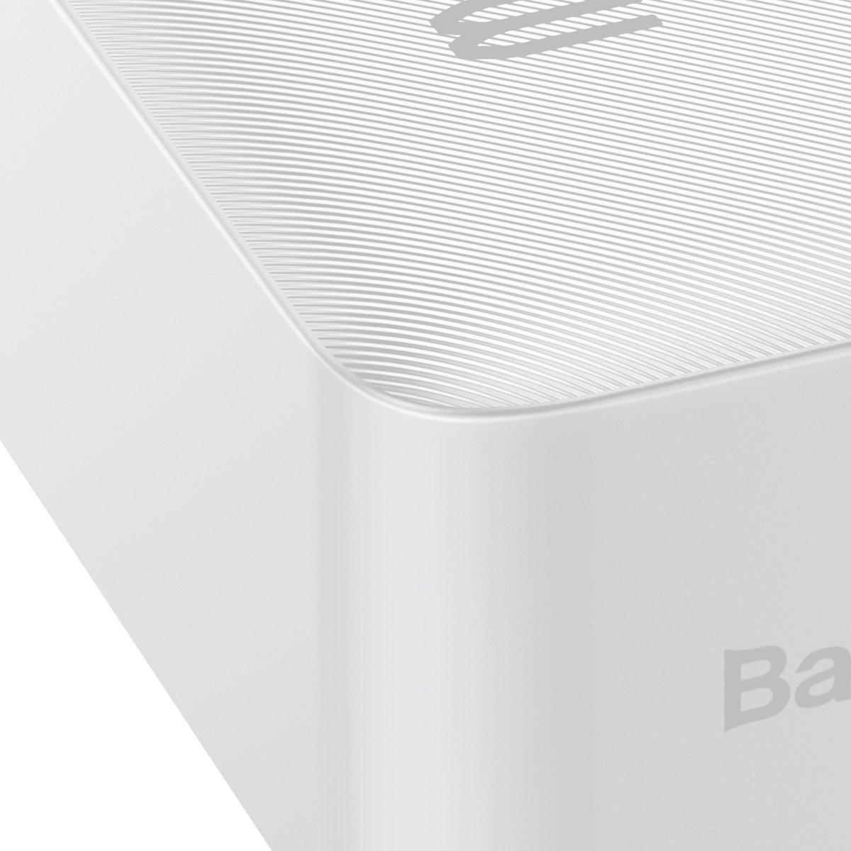 Baseus Bipow Fast Charge Power Bank PD+QC 30000mAh 20W baltas (Baltas)