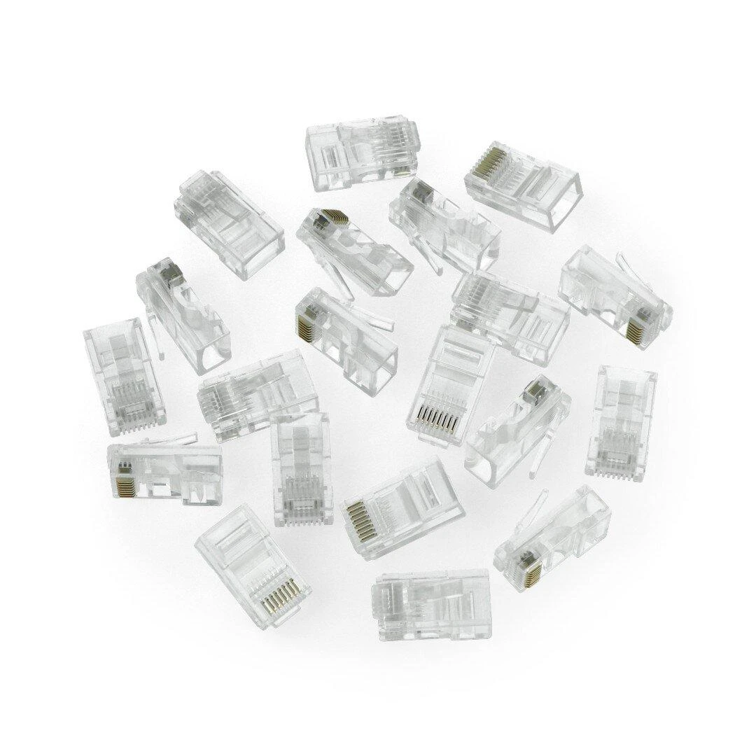 LANBERG PLU-5020EZ kištukas RJ-45 UTP CAT5E 8P8C 20PCS praėjimo lovelis