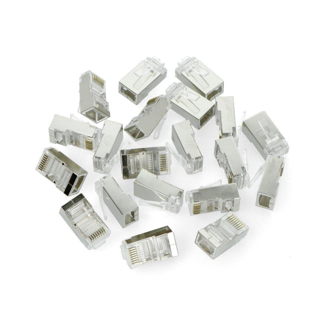 LANBERG PLS-5020EZ kištukas RJ-45 FTP CAT5E 8P8C 20PCS praėjimo latakas