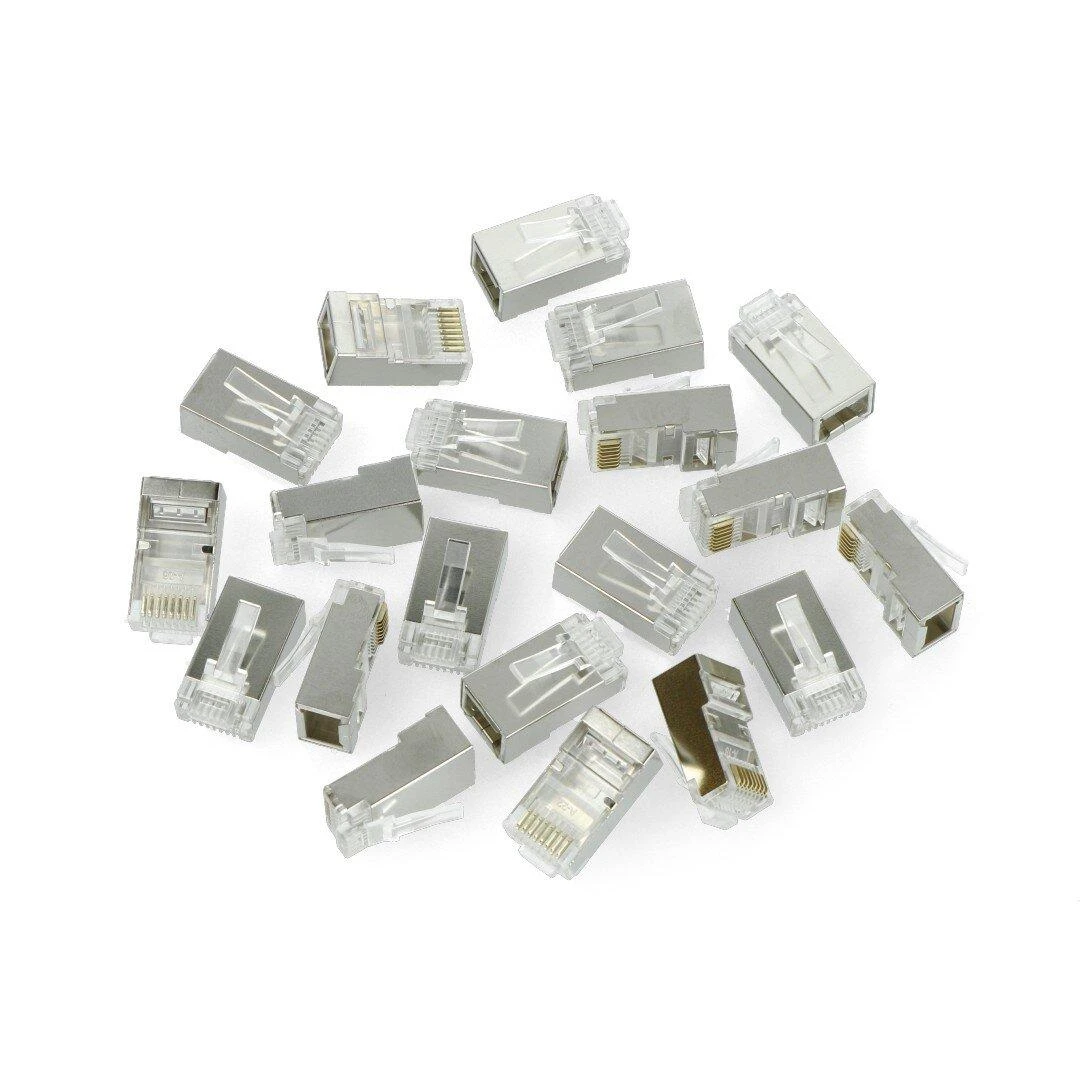 LANBERG PLS-6020EZ kištukas RJ-45 FTP CAT6 8P8C 20PCS praėjimo latakas