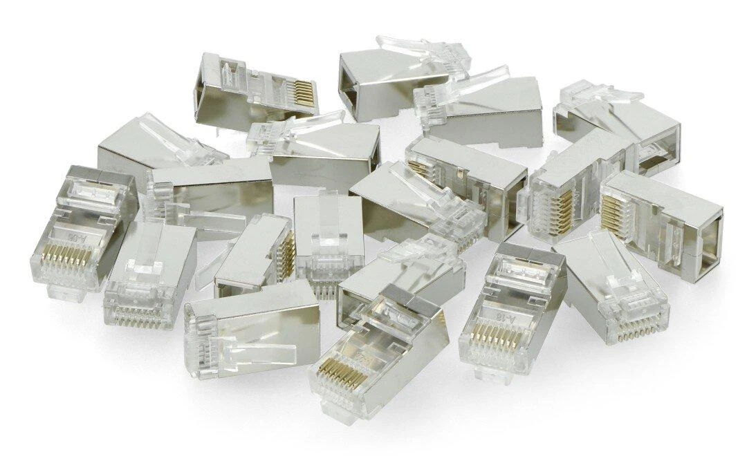 LANBERG PLS-6020EZ kištukas RJ-45 FTP CAT6 8P8C 20PCS praėjimo latakas