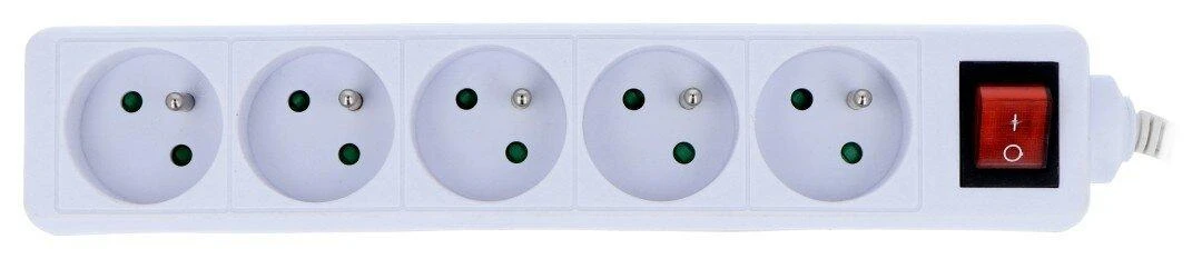 LANBERG PS1-05E-0300-W 3M Baltas LANTERGE CURVE 5X 230V PL WITH CIRCUIT BREAKER FULL COPPER