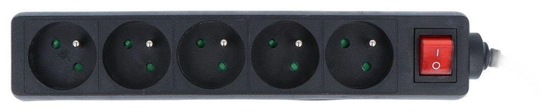 LANBERG PS1-05E-0300-BK 3M Juodas LANTERGE CURVE 5X 230V PL SU GRANDINĖS IŠJUNGIKLIU PILNAS VARIS
