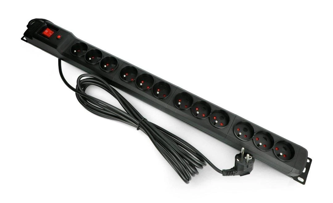 ARMAC M12/16/25/CZ Armac Surge Protection MULTI 12M/16A RACK 19 (12 lizdų) 2,5m juodas