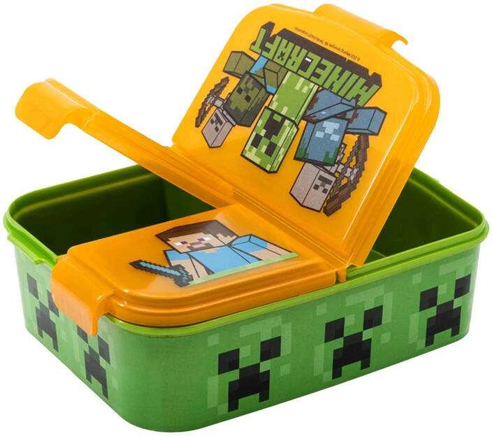 Pietų dėžutė STOR Multi Box Minecraft, Oranžinės - žalios spalvos