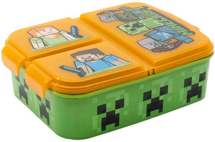Pietų dėžutė STOR Multi Box Minecraft, Oranžinės - žalios spalvos