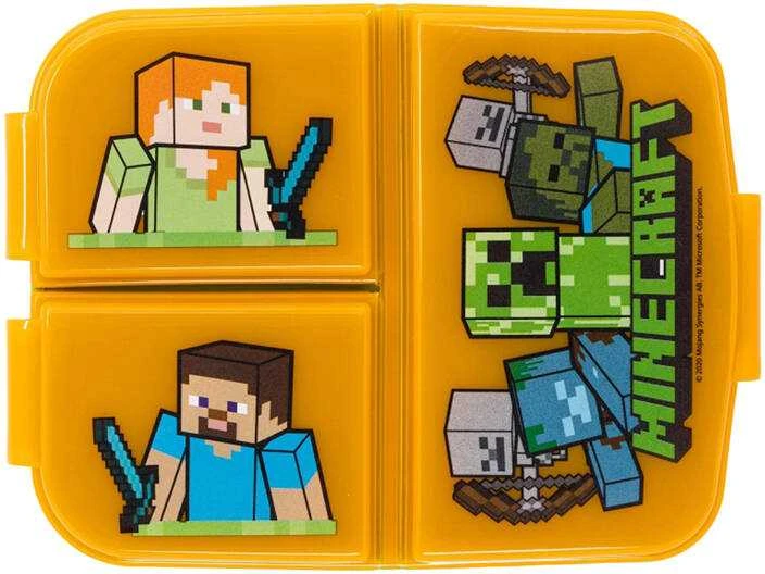 Pietų dėžutė STOR Multi Box Minecraft, Oranžinės - žalios spalvos
