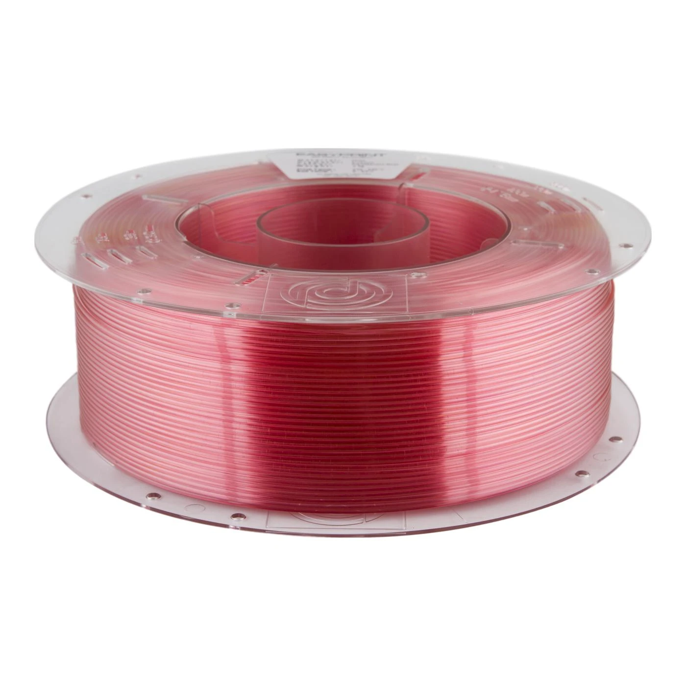 PET-G 1.75 mm plastiko ritė, skaidri rožinė