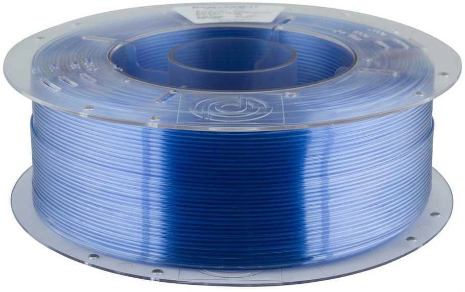 PET-G 3D plastiko ritė - permatoma mėlyna