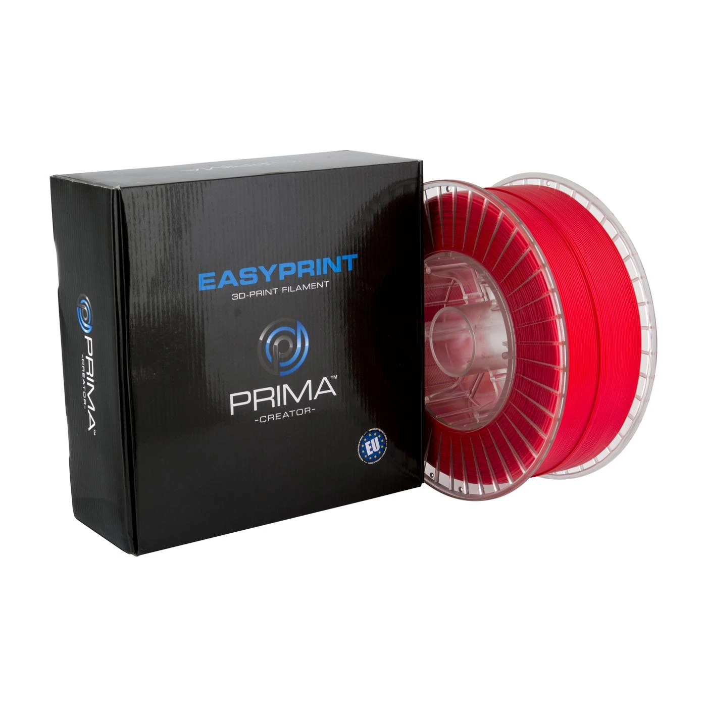Raudonas PLA 3D plastikas 3kg ritėje su pakuote
