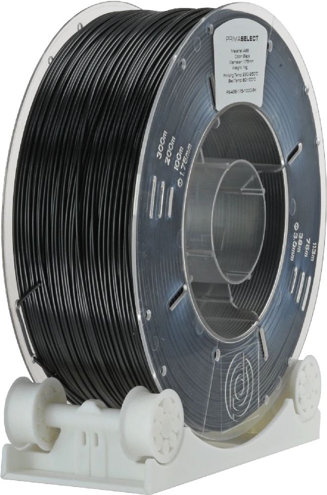 Juodas PrimaSelect ABS 3D siūlas 1.75 mm ritėje