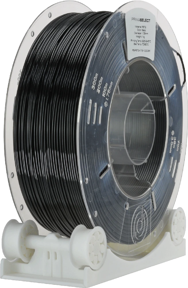 Juodas PrimaSelect PETG siūlas 1kg ritei