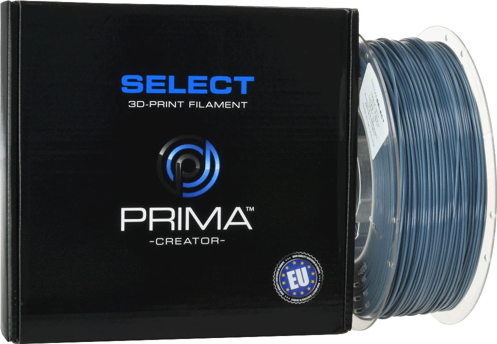 PrimaCreator PrimaSelect PETG plastikas 1.75mm 1kg - Pilkas Mėlyna