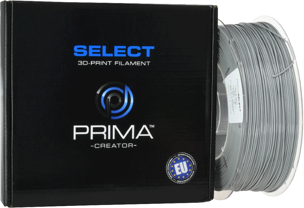 PrimaCreator PrimaSelect PETG 1.75mm 1kg - Sidabrinis