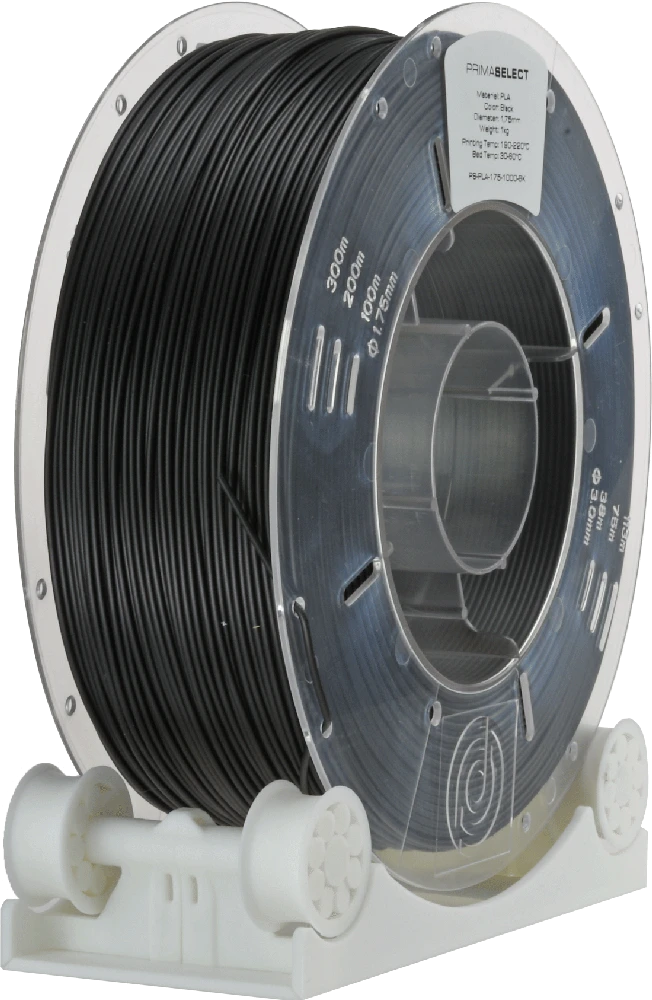 Juodas PLA plastikas 1.75 mm 1kg rite