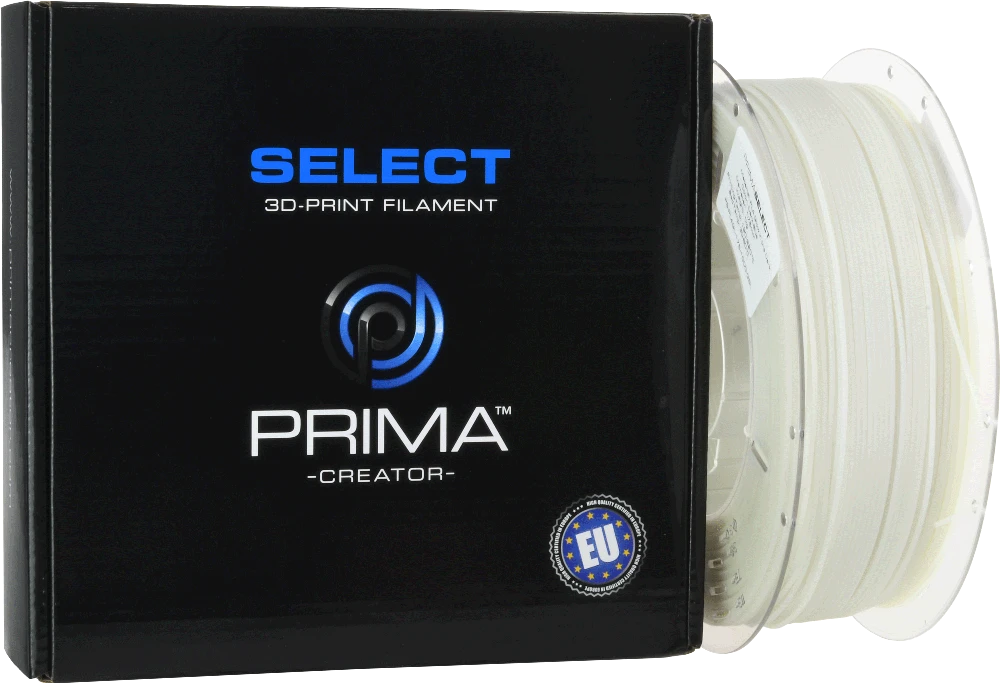 PrimaSelect PLA Glow in the Dark siūlo pakuotė ir ritė