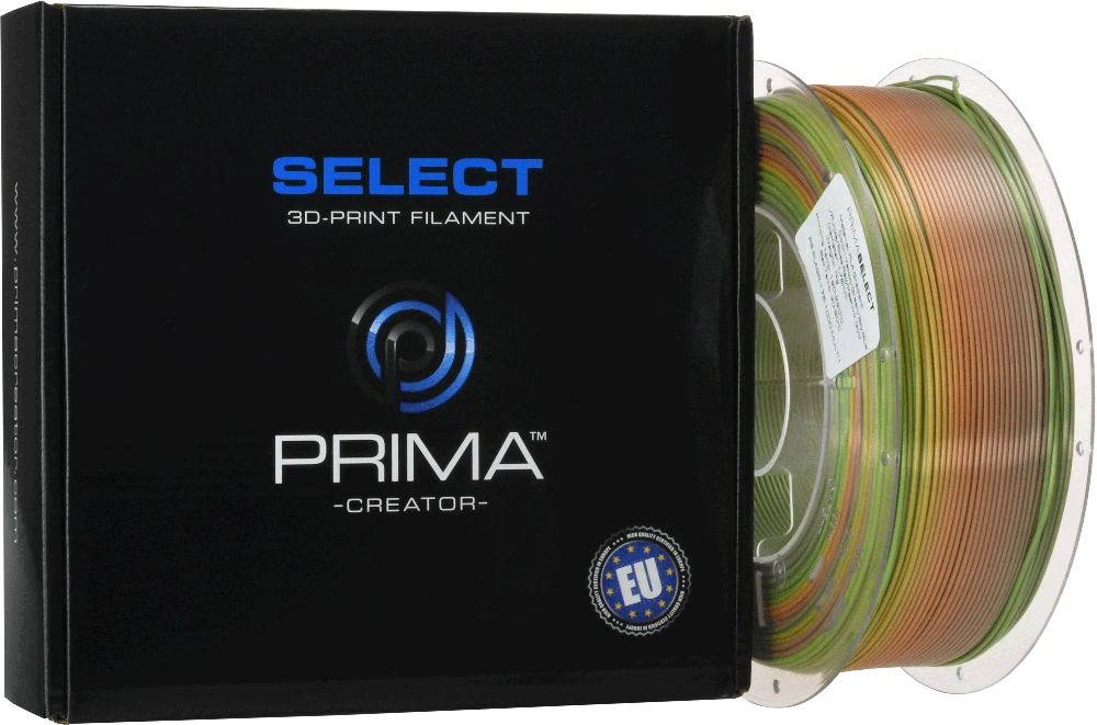 PrimaCreator PrimaSelect PLA Gradient 1.75mm 1kg - Gold/Deep Žalias/Deep Mėlyna/Mėlyna Violetinė/Copper/Raudona