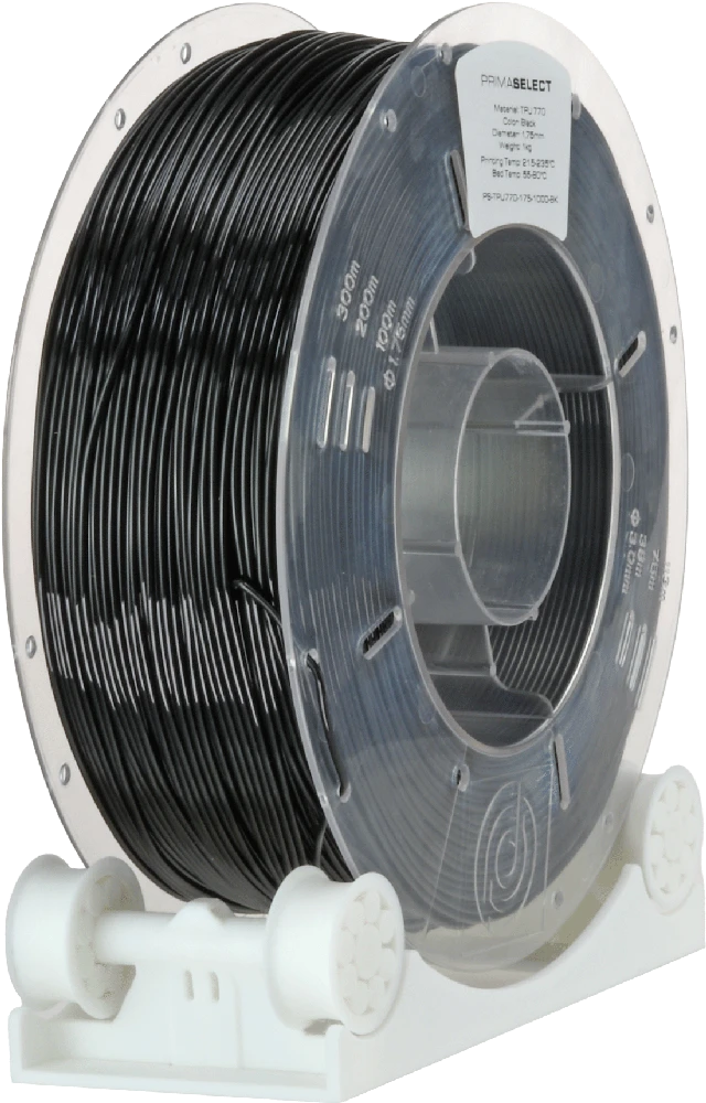 PrimaSelect TPU 77D juodas siūlas ant skaidrios ritės