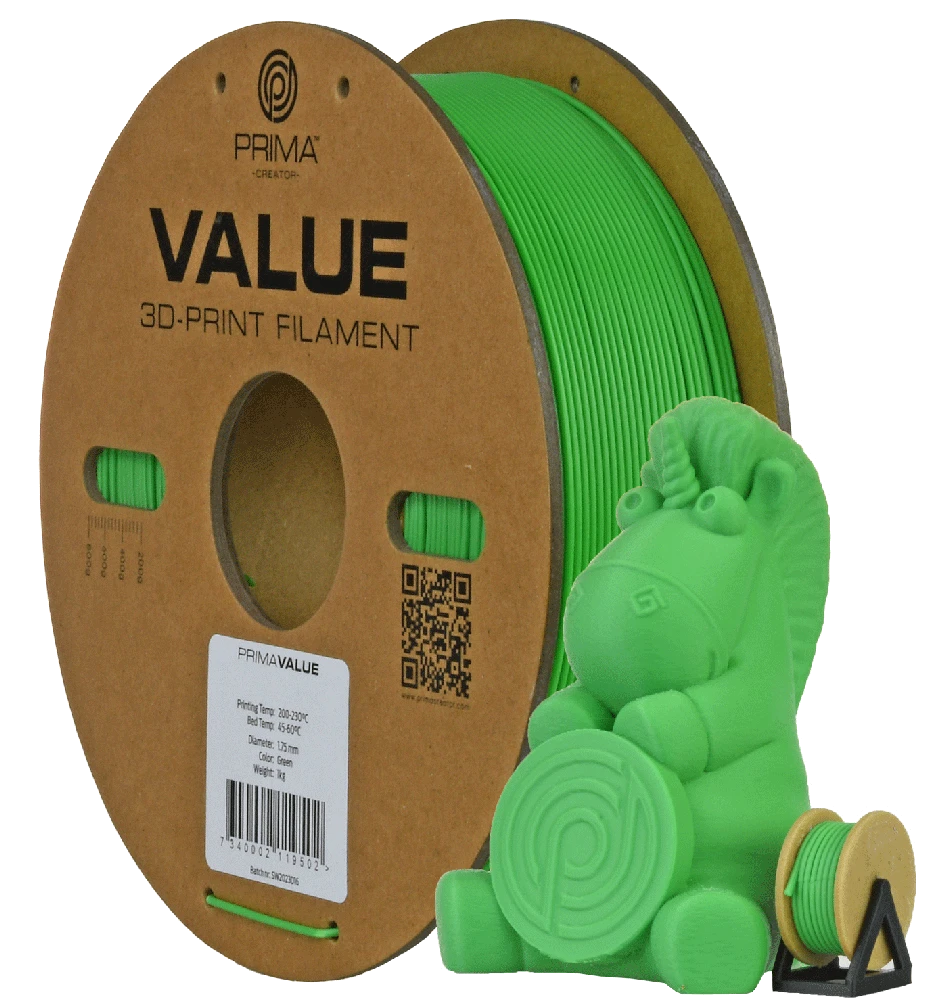 PrimaCreator PrimaValue ABS 1.75mm 1kg - Žalias
