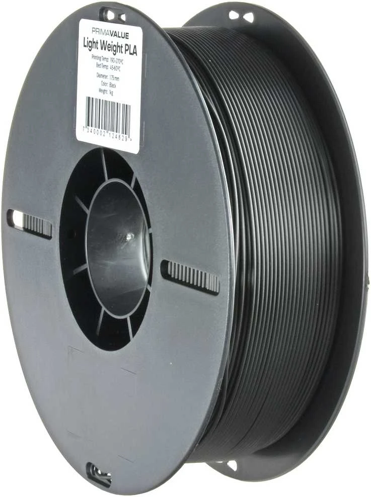 PrimaCreator PrimaValue juodas lengvas PLA plastikas