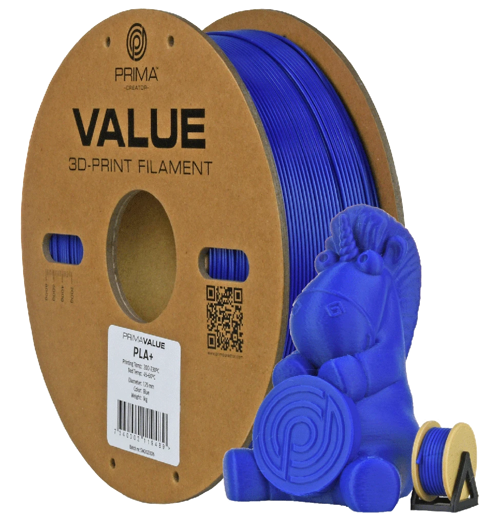 PrimaCreator PrimaValue PLA+ 1.75 mm 1kg - Mėlyna