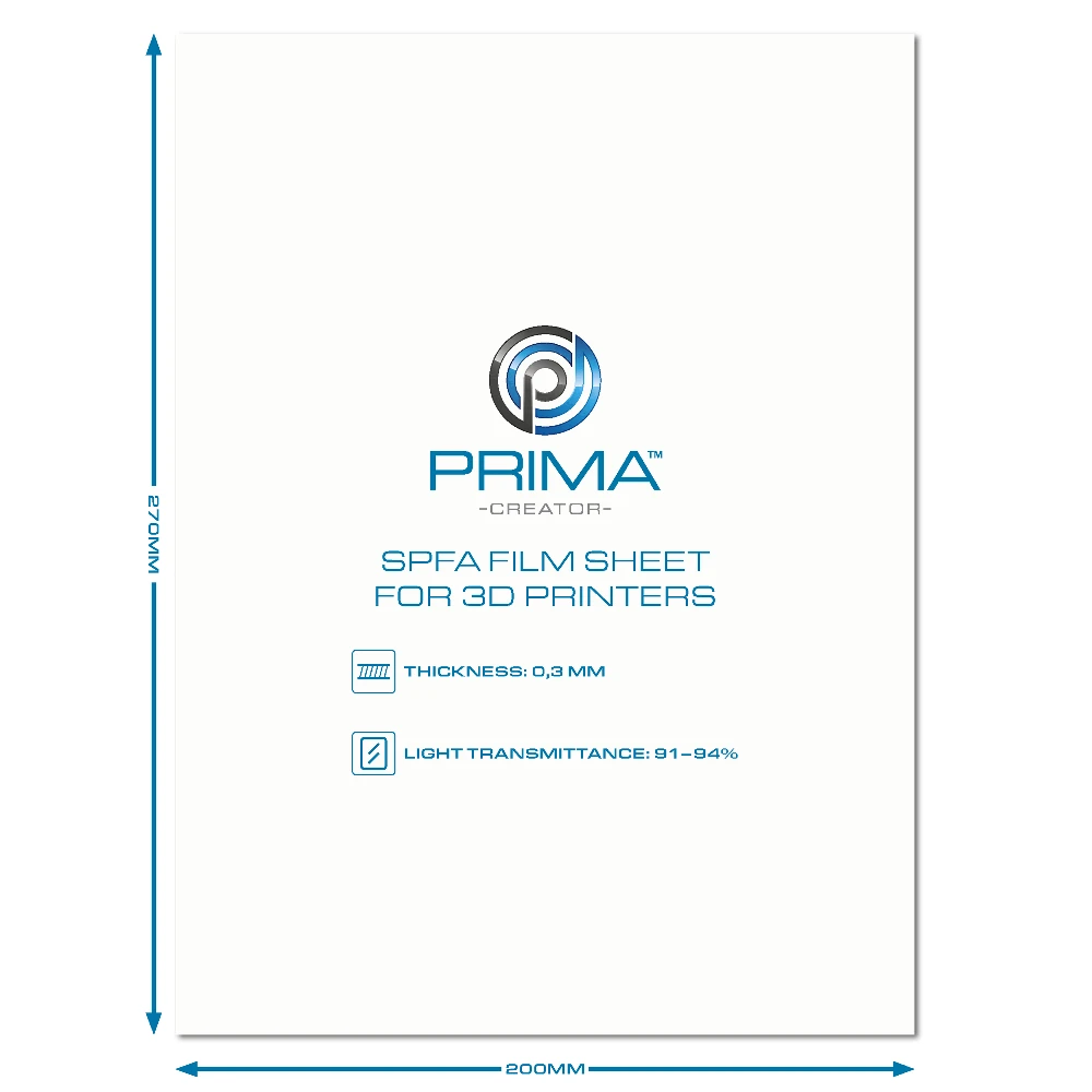 PrimaCreator SPFA plėvelė su techniniais parametrais