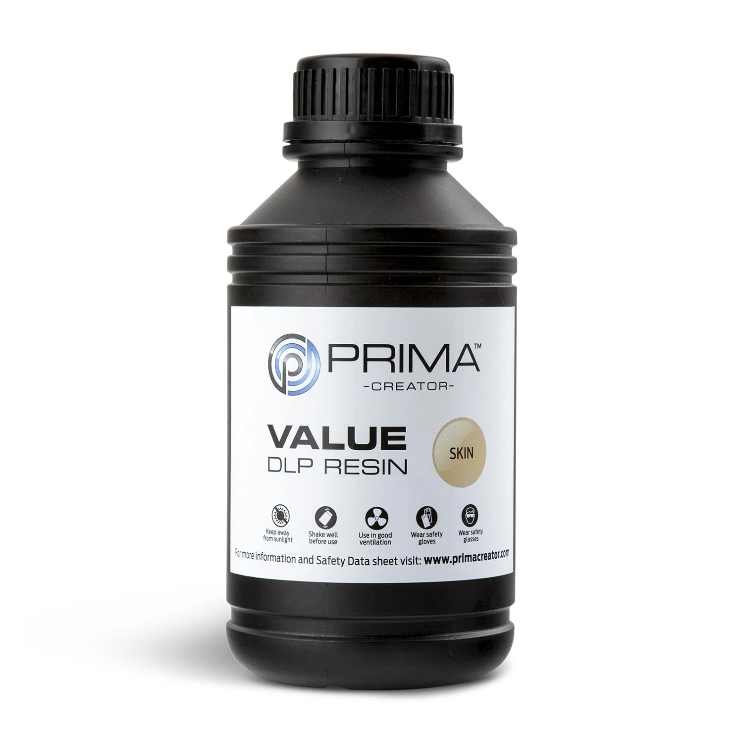 PrimaCreator Value UV dervos buteliukas, Skin spalva