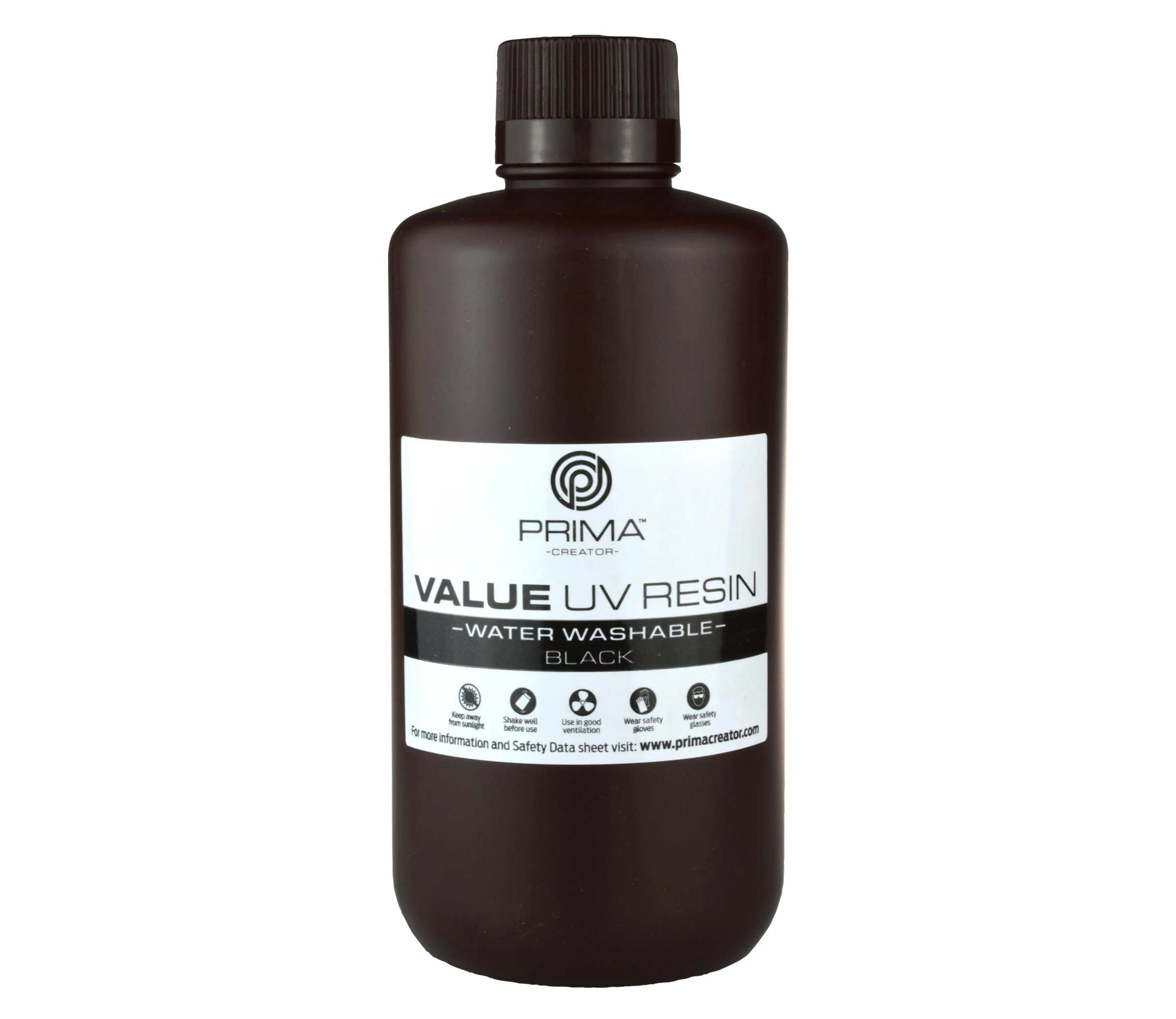 Juoda vandeniu plaunama UV derva 1000ml butelyje