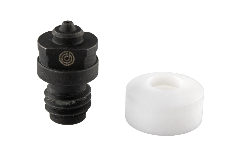Grūdinto plieno 0.4 mm antgalis su tarpikliu
