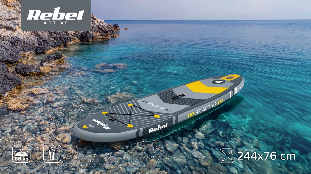 Deska Pripučiama irklentė REBEL ACTIVE 244x76x10, komplektas