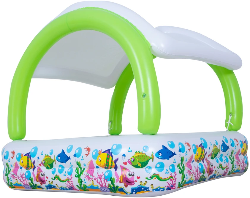 Sunclub vaikiškas pripučiamas baseinas su stogu 143x143x123 cm