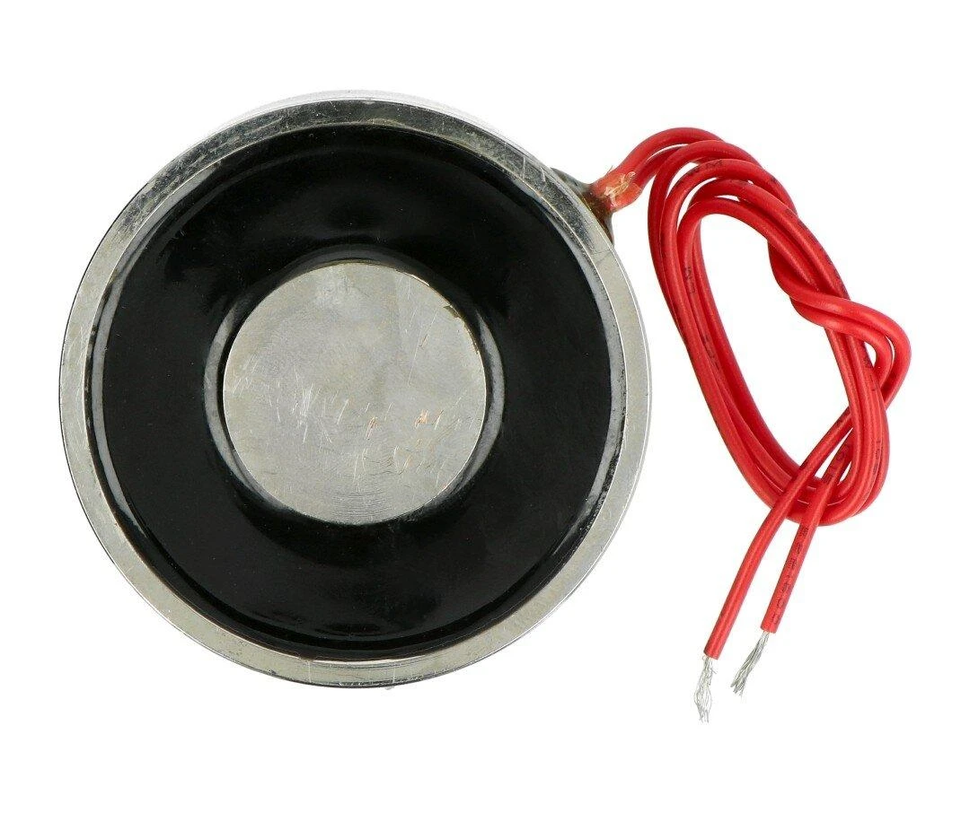 Apvalus 12V 70kgf elektromagnetas su laidais