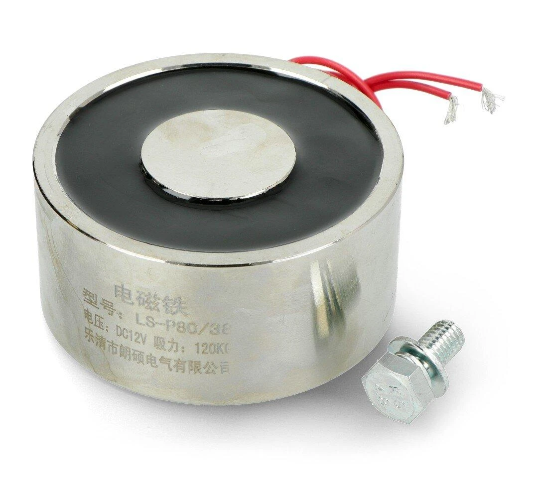 Pritraukiantis elektromagnetas 12V metaliniu korpusu