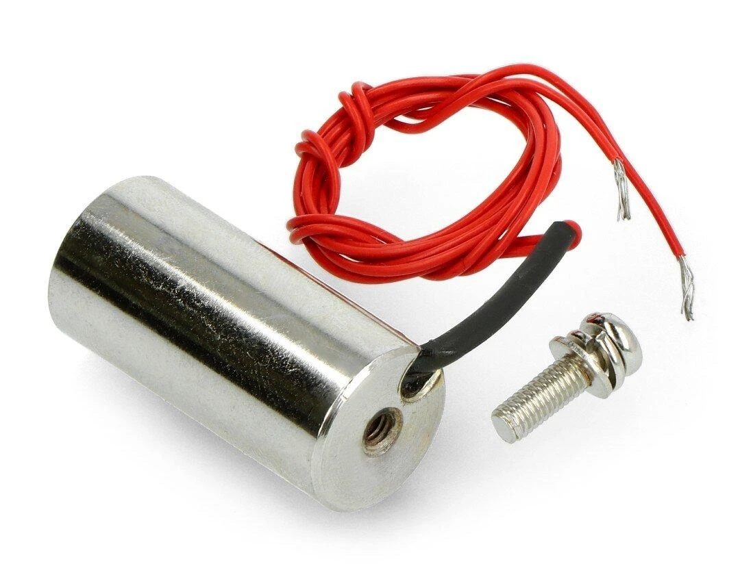 Pritraukiantis cilindrinis elektromagnetas su tvirtinimo varžtu