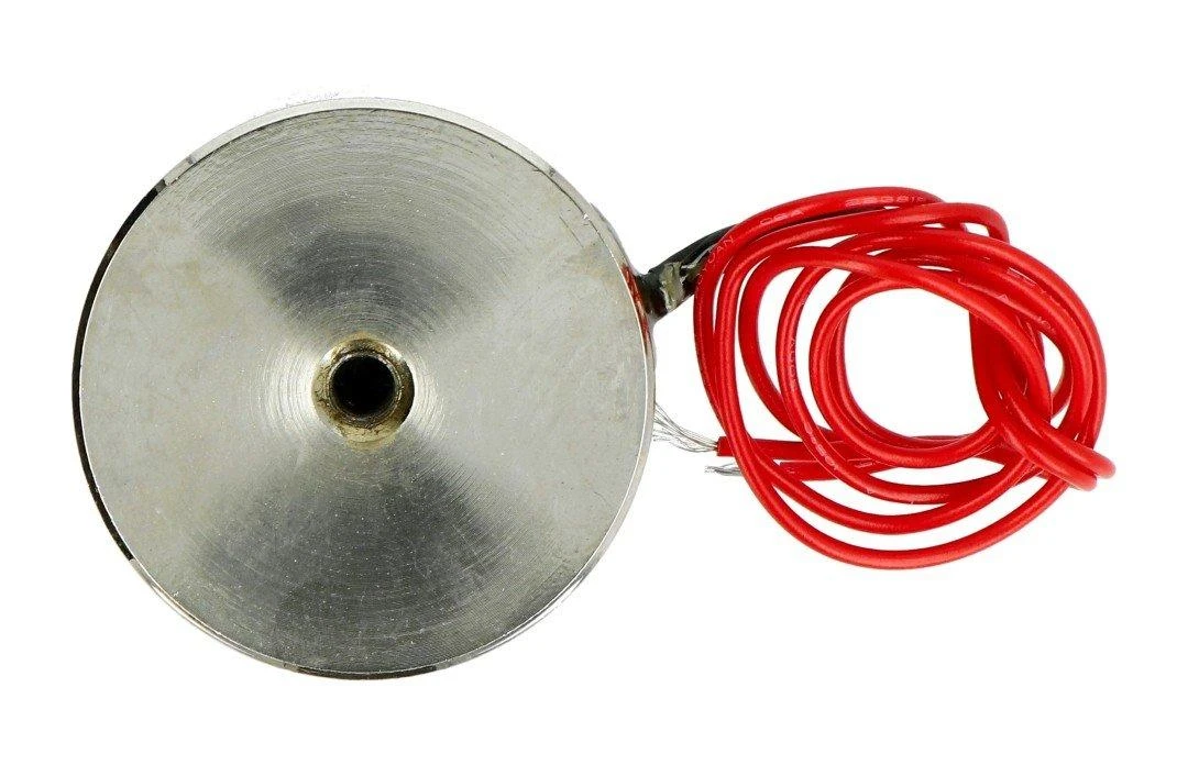 Elektromagnetas 12V metalinis korpusas su laidais
