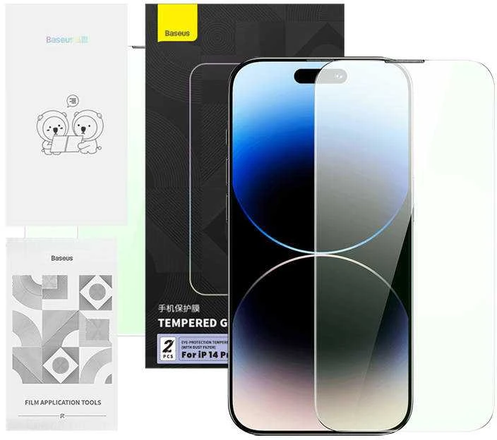 Privatumo apsauga Grūdintas stiklas Baseus Crystal Series IP 14 PRO