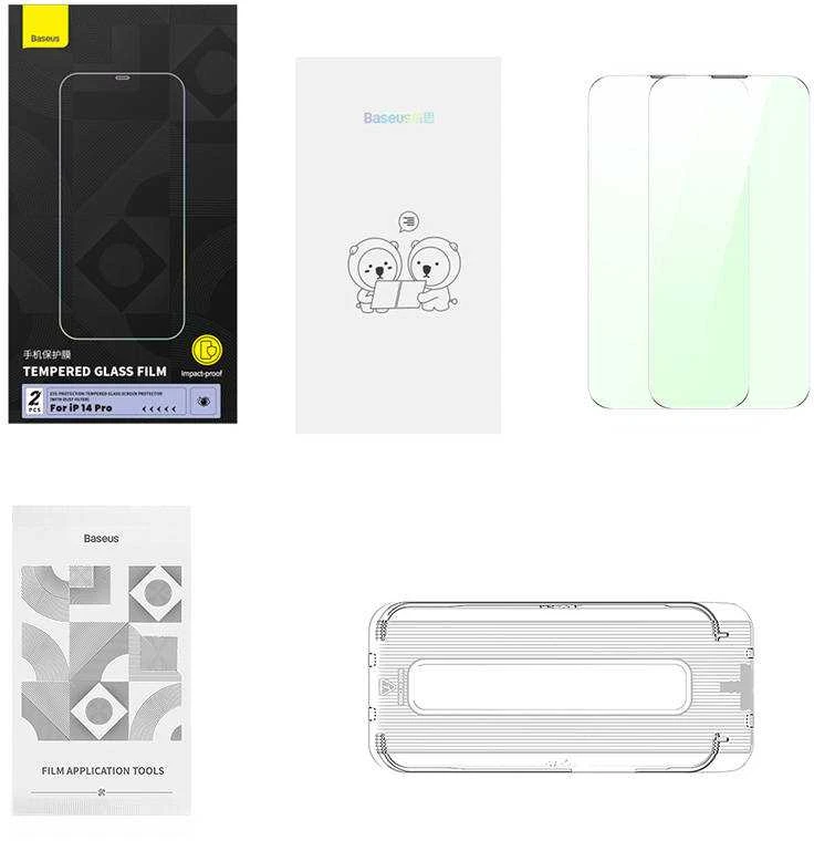 Privatumo apsauga Grūdintas stiklas Baseus Crystal Series IP 14 PRO