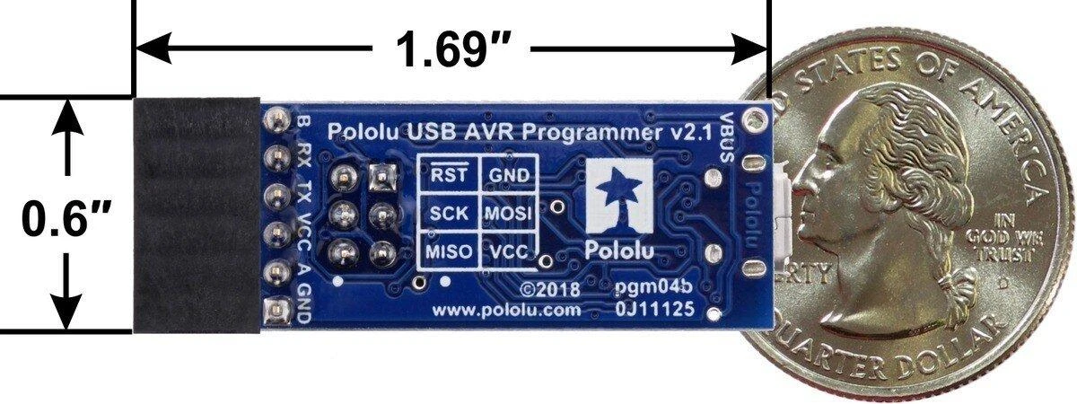Programatorius USB AVR Pololu v2.1, microUSB 3.3V/5V, Pololu 3172