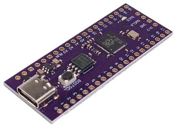 Mikrokontrolerio plokštė su USB-C jungtimi