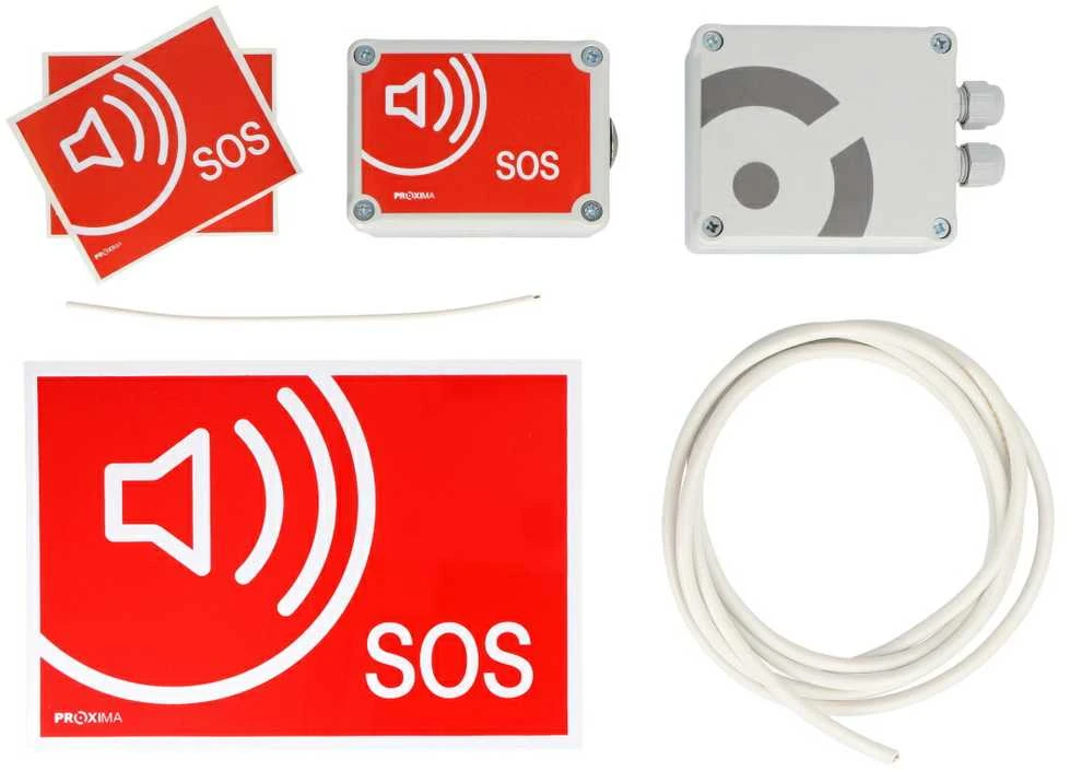 Proxima SOS – 1 kanalo vartų valdiklis su sirena ir nuotolinio valdymo pulteliais, 433.92 MHz – 12 V / 24 V