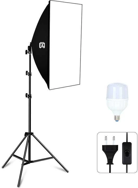 Puluz apšvietimo stovas foto studijai 50x70cm trikojis LED lemputė 1vnt