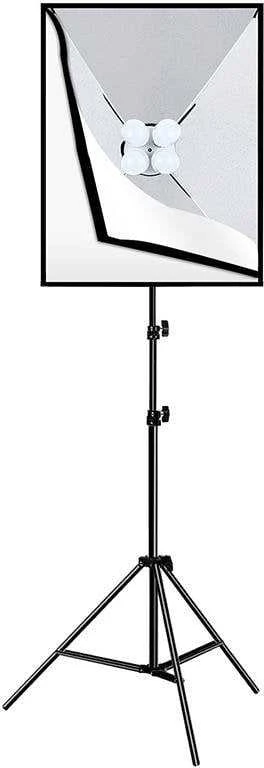 Studijos komplektas Puluz softbox 50x70cm, trikojis, LED lemputė 4 vnt PU5071EU