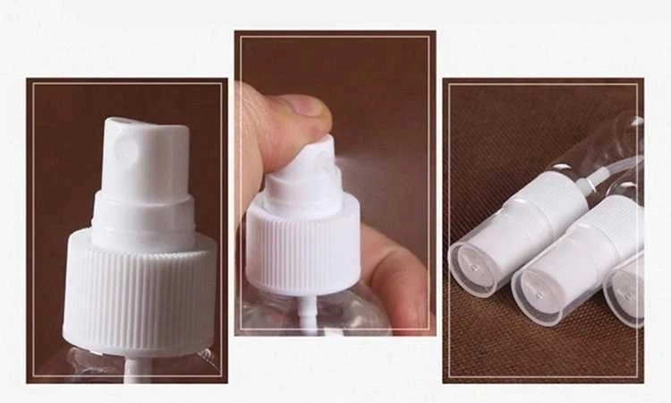 Daugkartinis purškiamas buteliukas 50ml, detalių koliažas