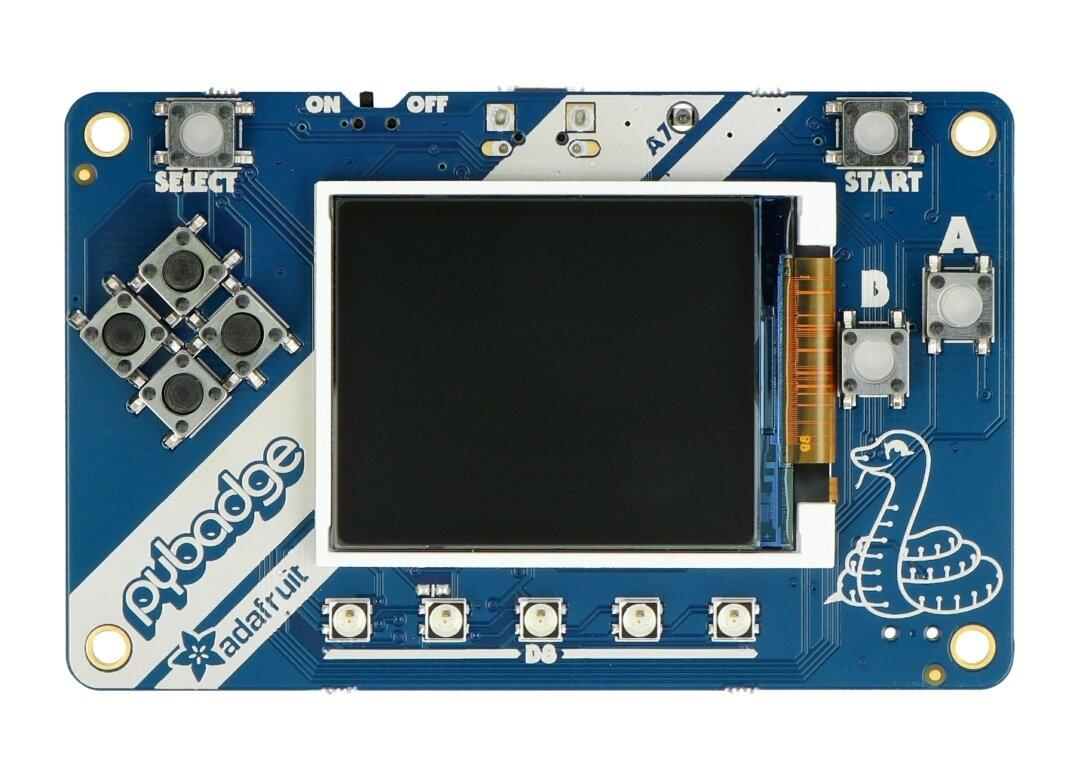 PyBadge Starter Kit, mini konsolė, Adafruit 4623