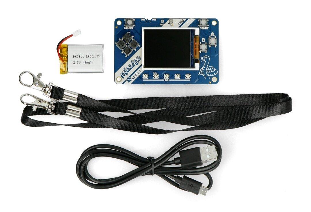 PyBadge Starter Kit, mini konsolė, Adafruit 4623