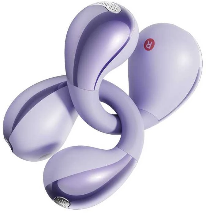 OWS QCY Crossky C30 ausinės su spaustuku IPX4 Bluetooth 5.4 - Violetinė