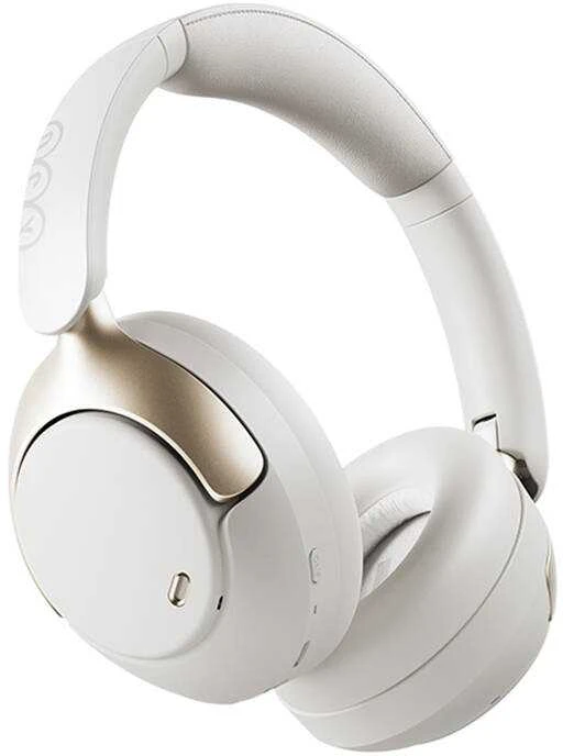QCY H3 Pro baltos ausinės su auksiniais akcentais