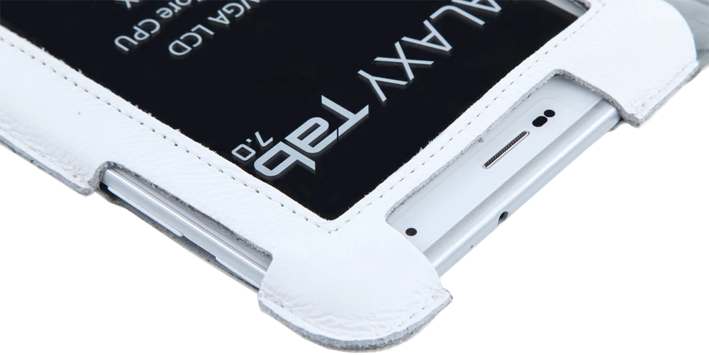QUER Baltas dėklas, skirtas Samsung Galaxy Tab P3100