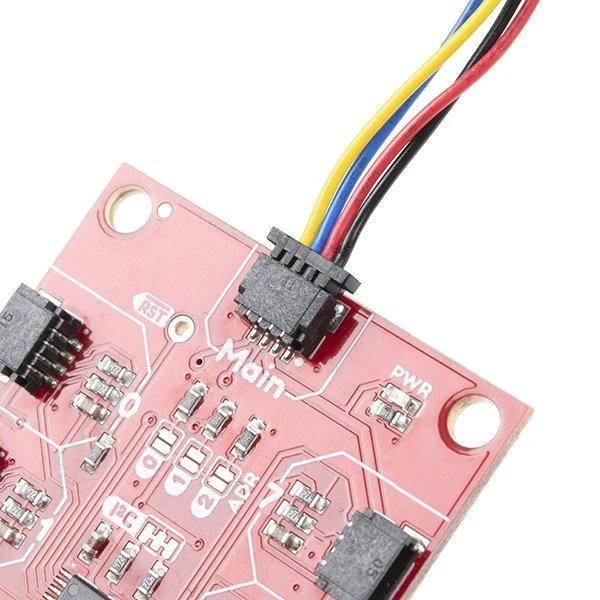 Qwiic jungtis prijungta prie elektronikos modulio