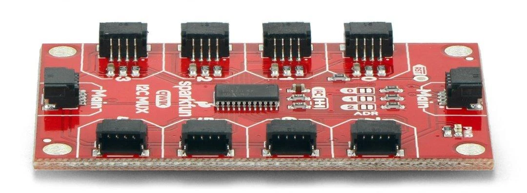 Qwiic Mux TCA9548A 8 kanalų modulis iš šono